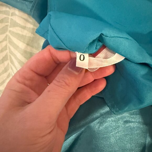 Ruffle Satin, Square Neck Cocktail Gown (HOCO/ Prom/ Other) - Picture 8 of 16